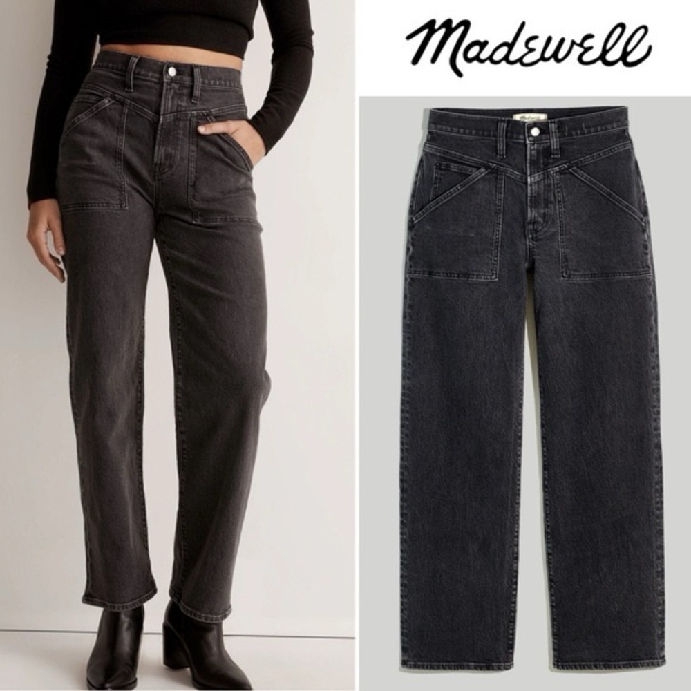 The Perfect Vintage Wide-Leg Jean in Windhaven Wash: Patch-Pocket Edition